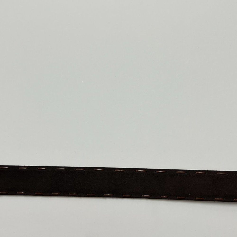❣️ LIKE NEW ❣️VICTOR VICTORIA Suede Leather Belt Italy 32" - 38" Waist Brown - Picture 13 of 13